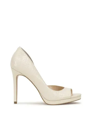 Kimli Peep Toe Pump in Bone