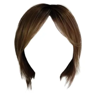 Kinetic Beauty Chin-Length Modern Edgy Bob Wig by Hairuwear, Average Cap - Light Brown