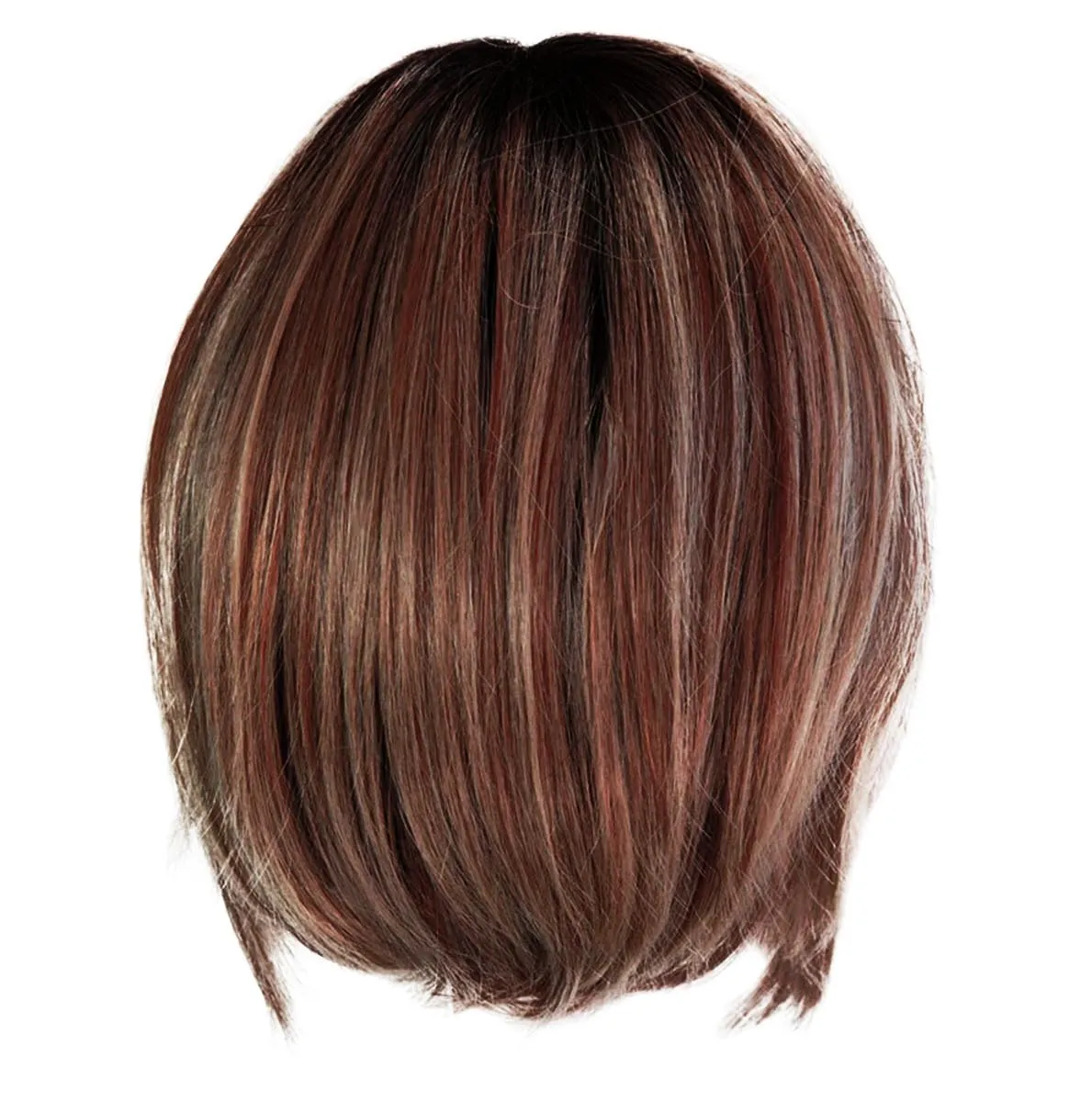 Kinetic Beauty Chin-Length Modern Edgy Bob Wig by Hairuwear, Average Cap - Medium Brown