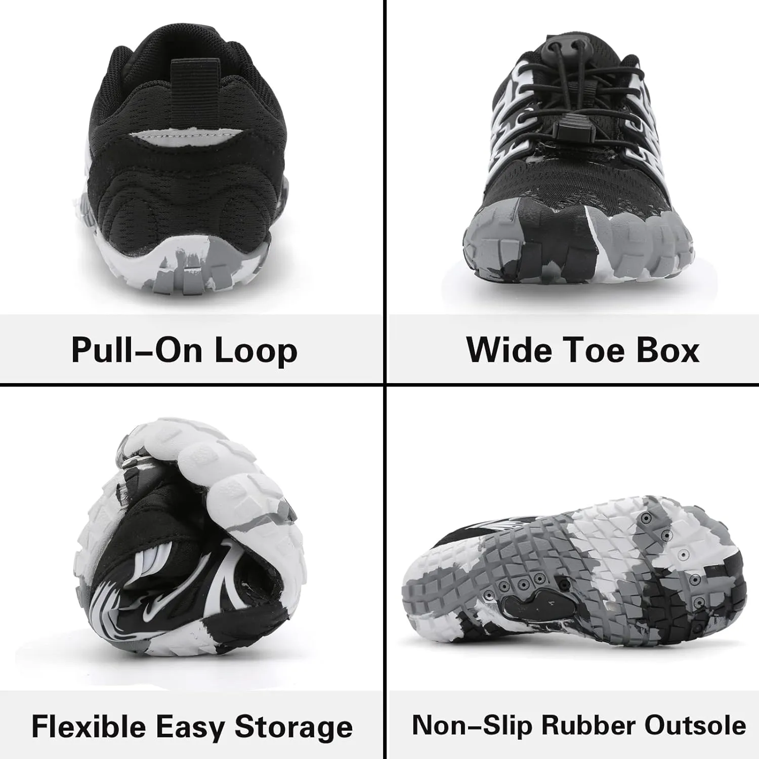 L-RUN Kids Water Shoes Boys Girls Barefoot Water Hiking Shoes Indoor Outdoor Quick Dry Athletic Sneaker Shoes