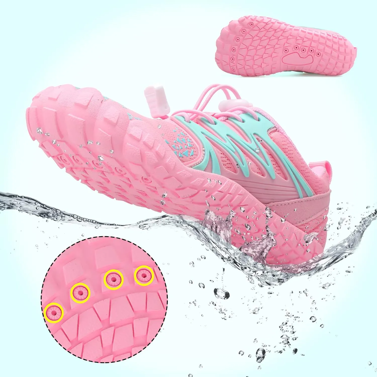 L-RUN Kids Water Shoes Boys Girls Barefoot Water Hiking Shoes Indoor Outdoor Quick Dry Athletic Sneaker Shoes