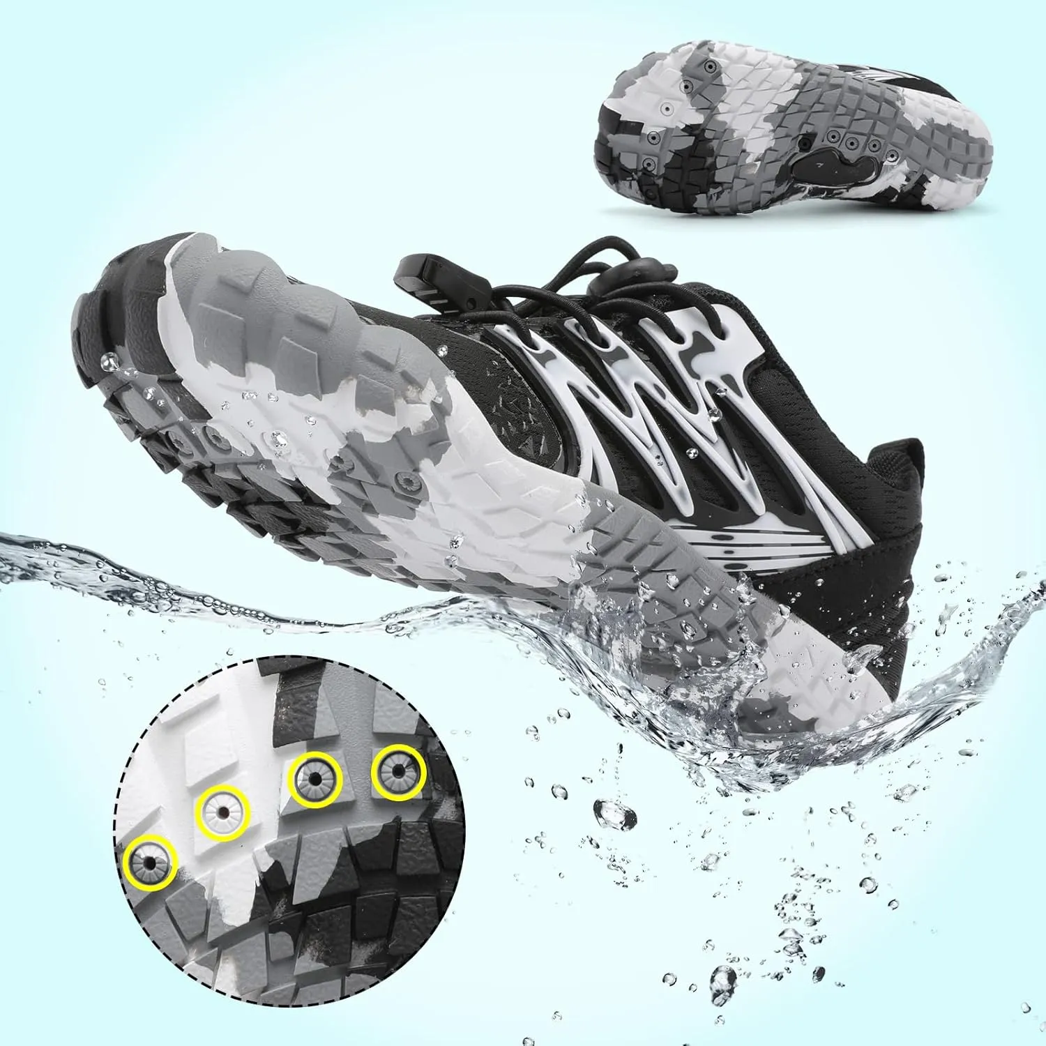 L-RUN Kids Water Shoes Boys Girls Barefoot Water Hiking Shoes Indoor Outdoor Quick Dry Athletic Sneaker Shoes