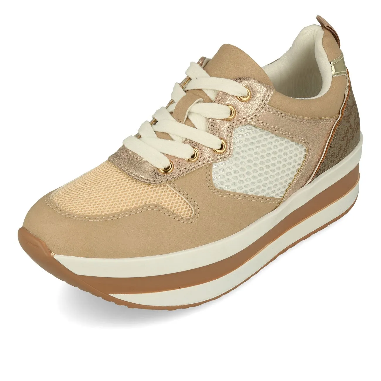 La Strada 2001098 Damen Sneaker Old Pink PU Mesh