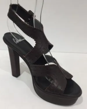 Leather Peep-toe Pump CAZITA