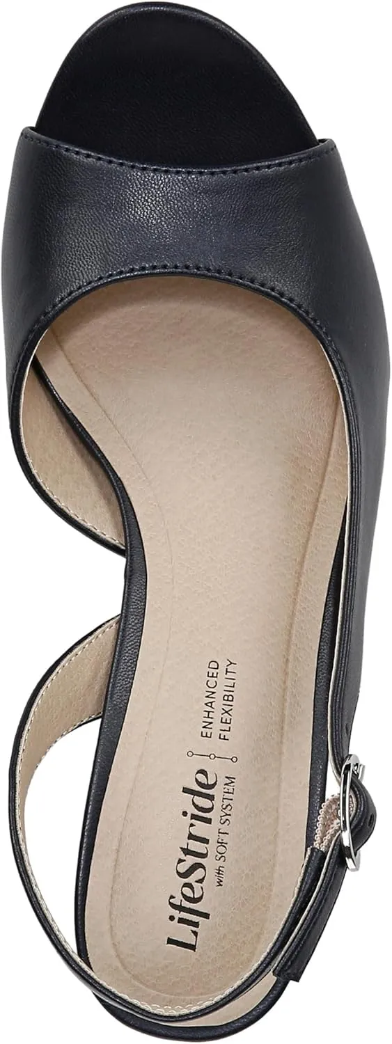 Lifestride Women's Teller 2 Slingback Peep Toe Pump