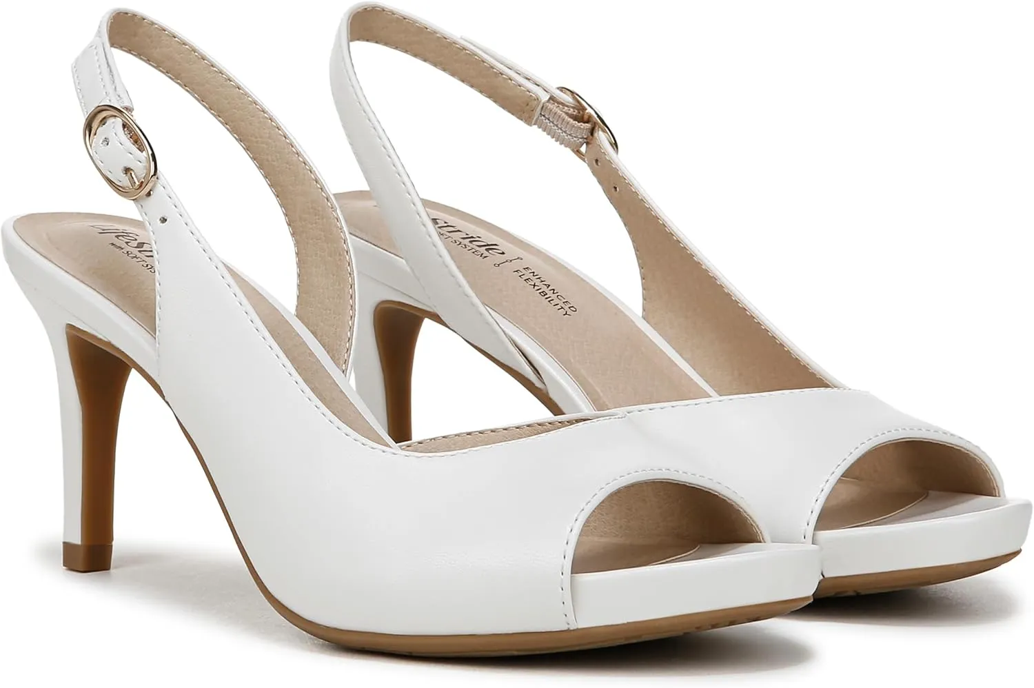 Lifestride Women's Teller 2 Slingback Peep Toe Pump