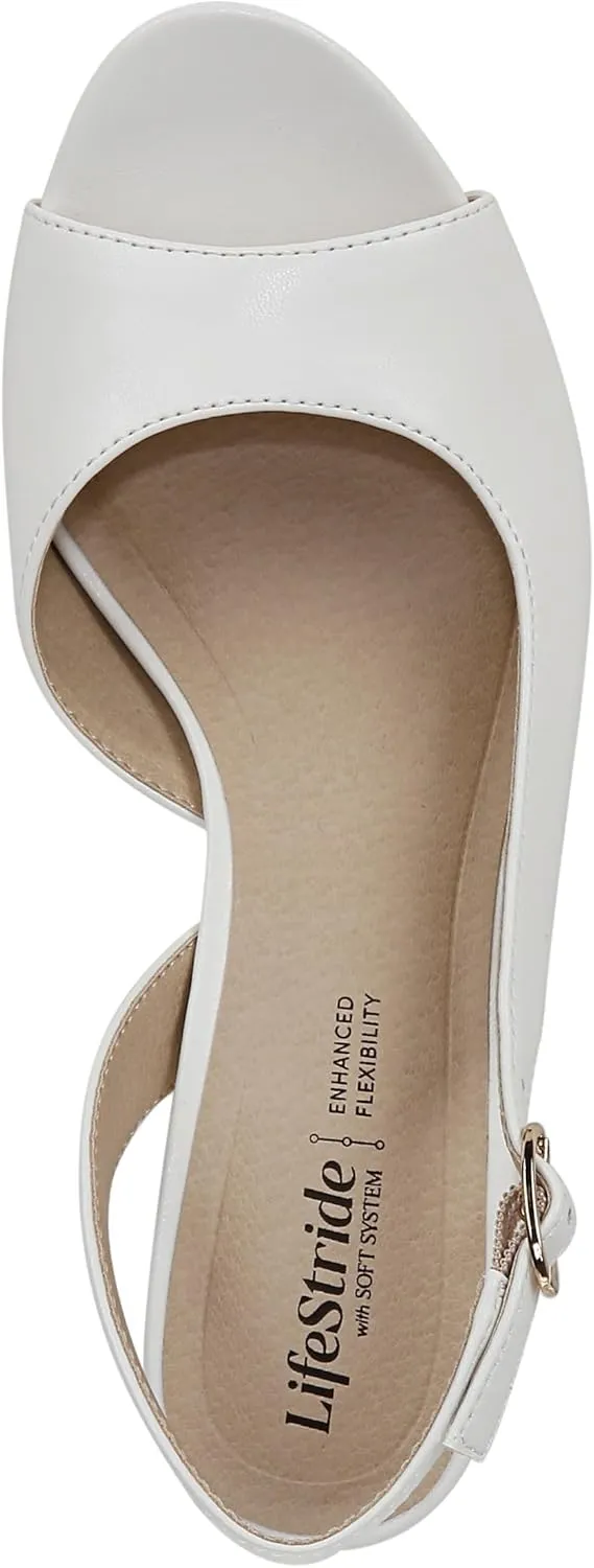 Lifestride Women's Teller 2 Slingback Peep Toe Pump