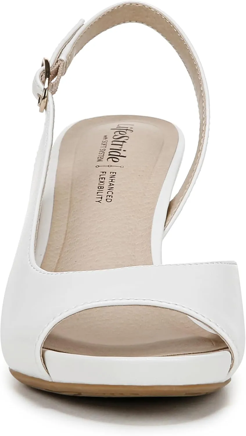 Lifestride Women's Teller 2 Slingback Peep Toe Pump
