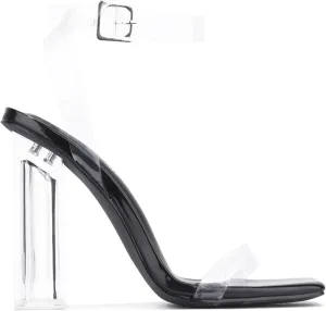 Lula Clear Square Toe Block High Heels (Lula)