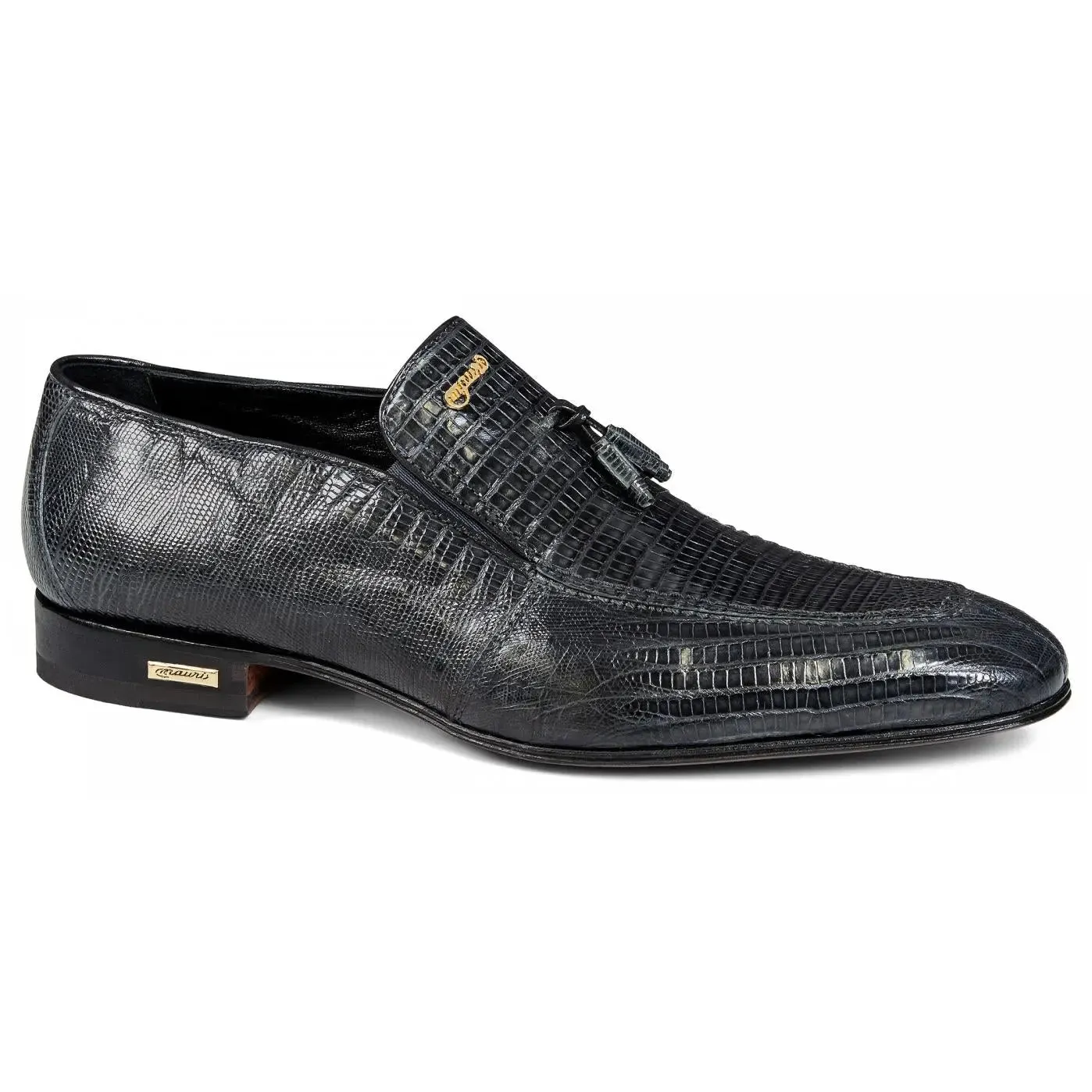 Mauri 4705/4 Charcoal Grey Genuine Lizard Loafer Shoes