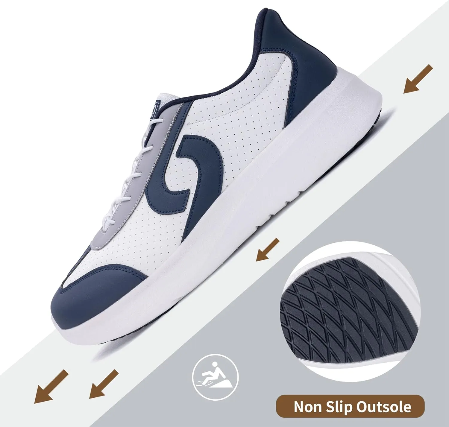 MEHOTO Mens Wide Toe Box Shoes Walking Arch Support Sneakers Comfortable Tennis Slip On Casual Shoes for Swelling Bunion Plantar Fasciitis US 7-12