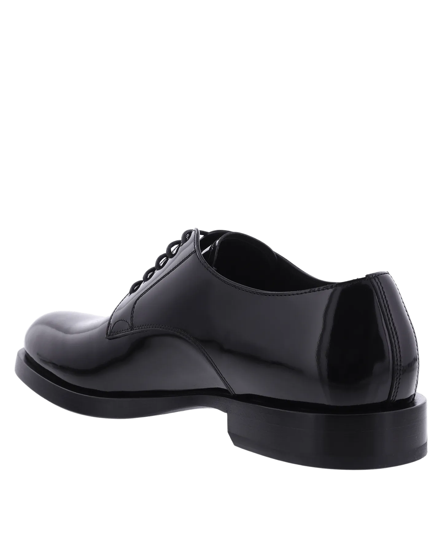 Men Polished Derby Black