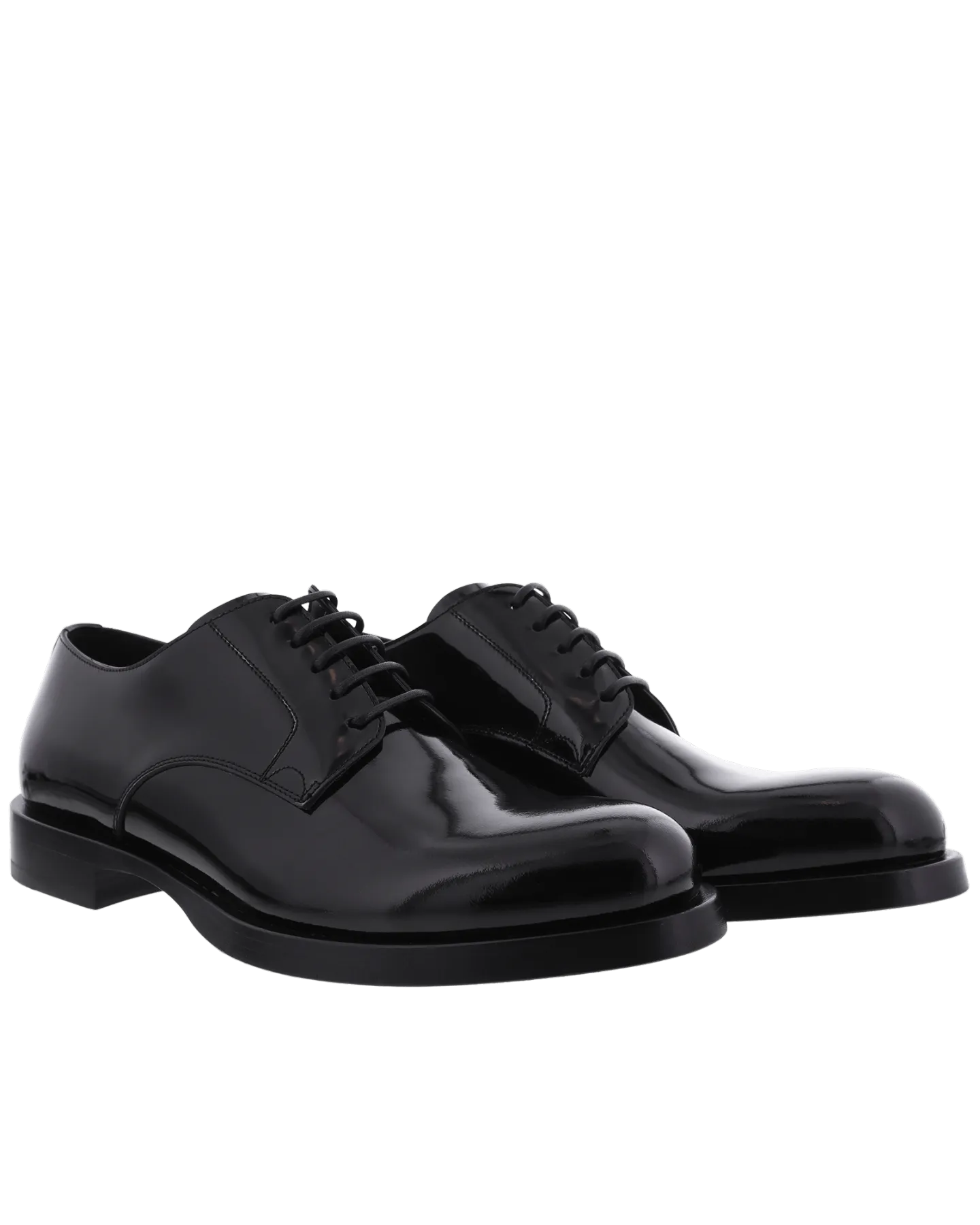 Men Polished Derby Black