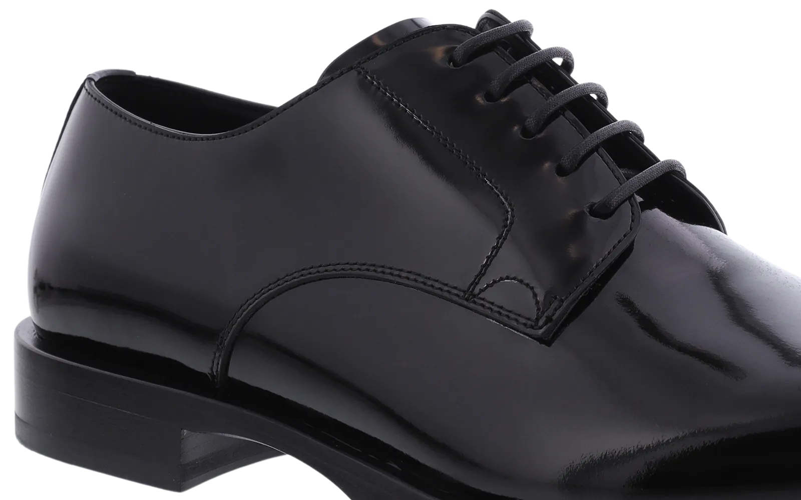 Men Polished Derby Black
