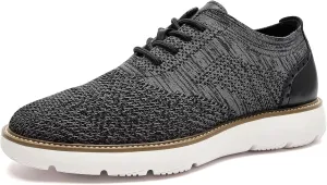 Men's Casual Sneakers Dress Shoes - Comfort Dress Sneakers Mesh Knit Lightweight Breathable Formal Oxford Business Shoes
