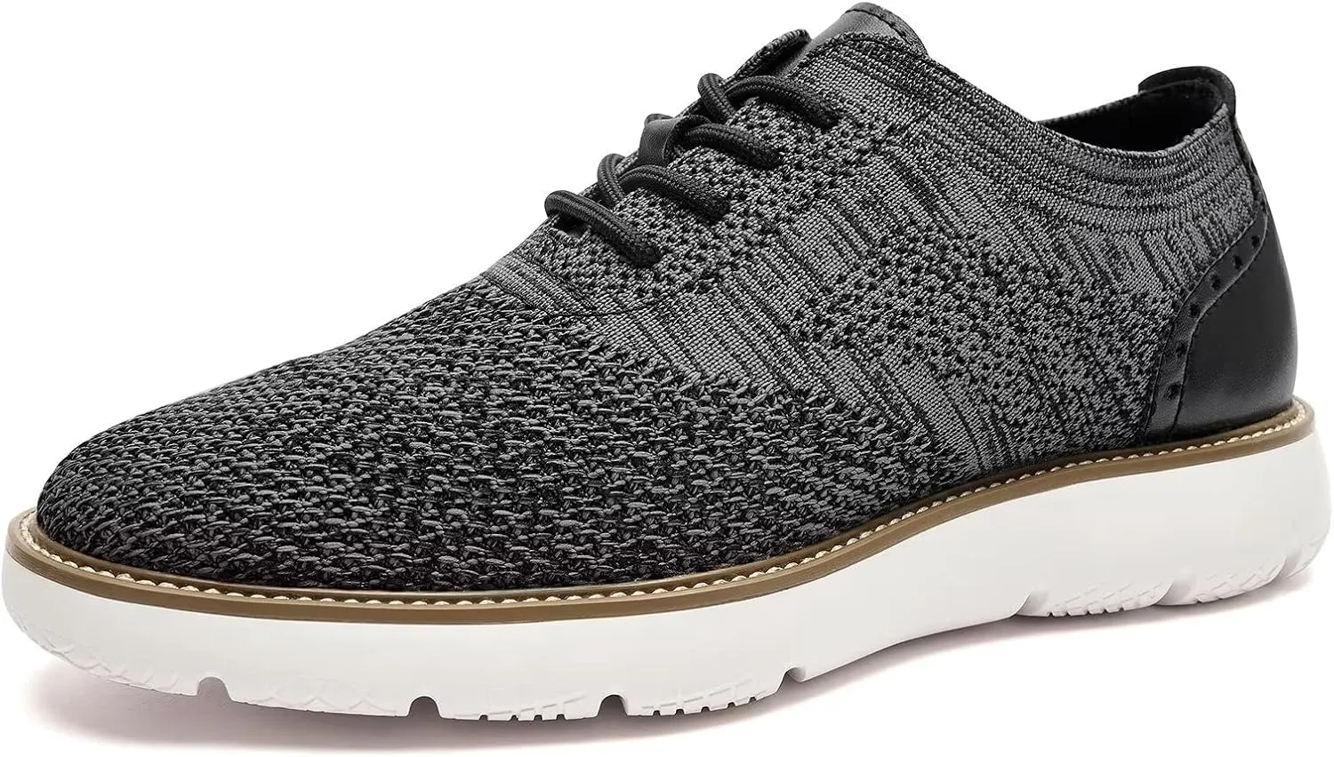 Men's Casual Sneakers Dress Shoes - Comfort Dress Sneakers Mesh Knit Lightweight Breathable Formal Oxford Business Shoes