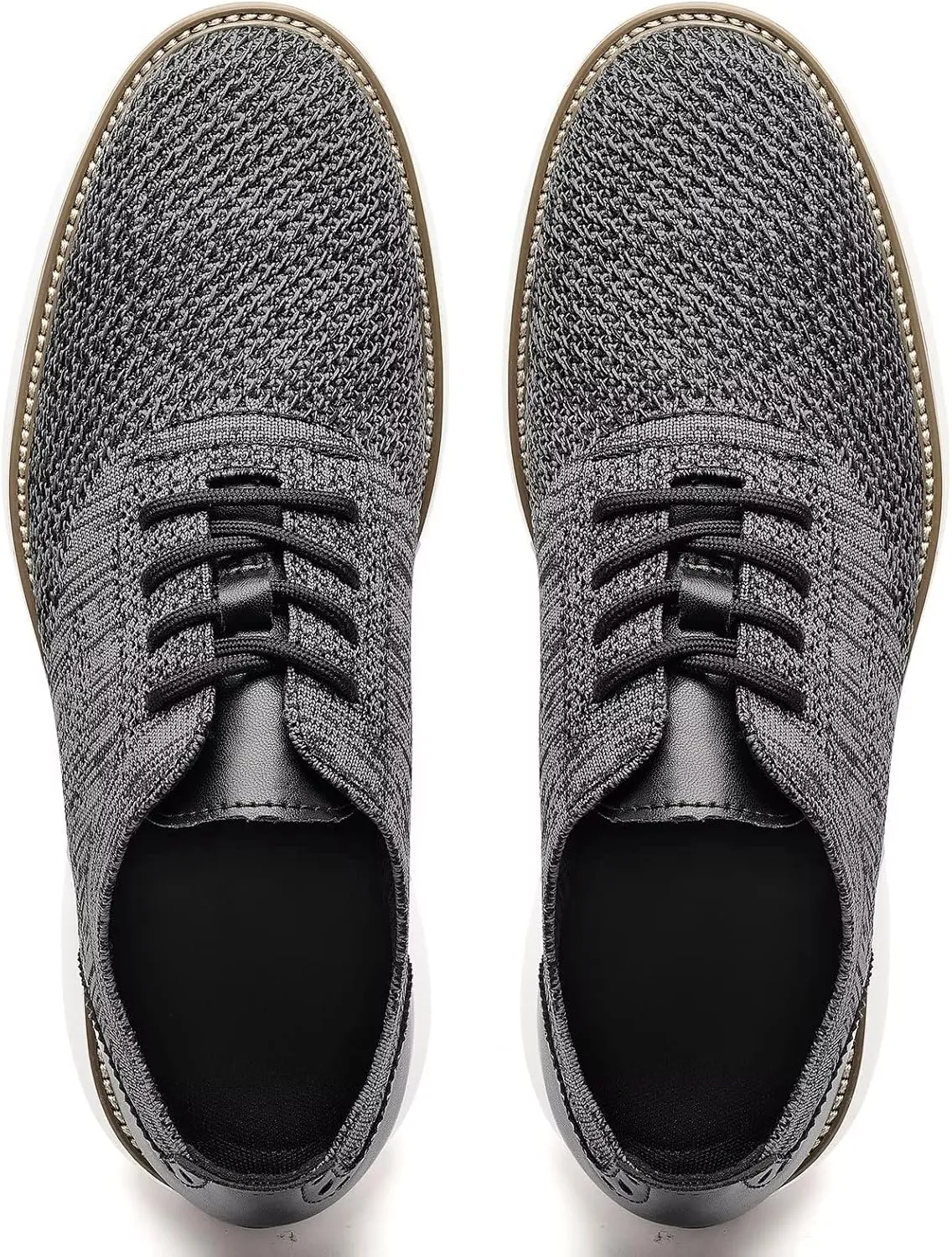 Men's Casual Sneakers Dress Shoes - Comfort Dress Sneakers Mesh Knit Lightweight Breathable Formal Oxford Business Shoes