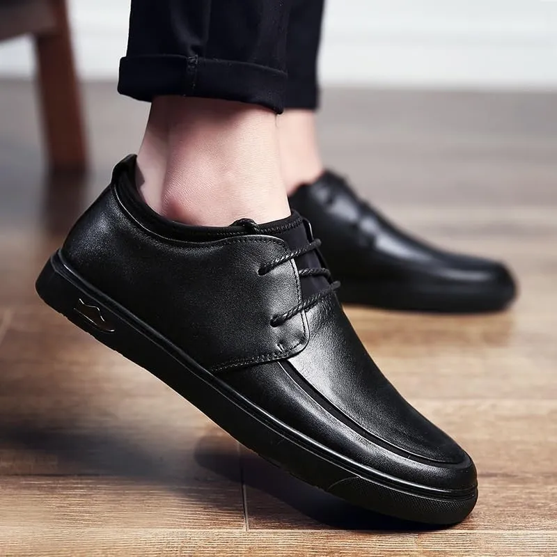 Men's Leather Dress Shoes Casual Business Office Wear Fashion Lace-Up Sneakers