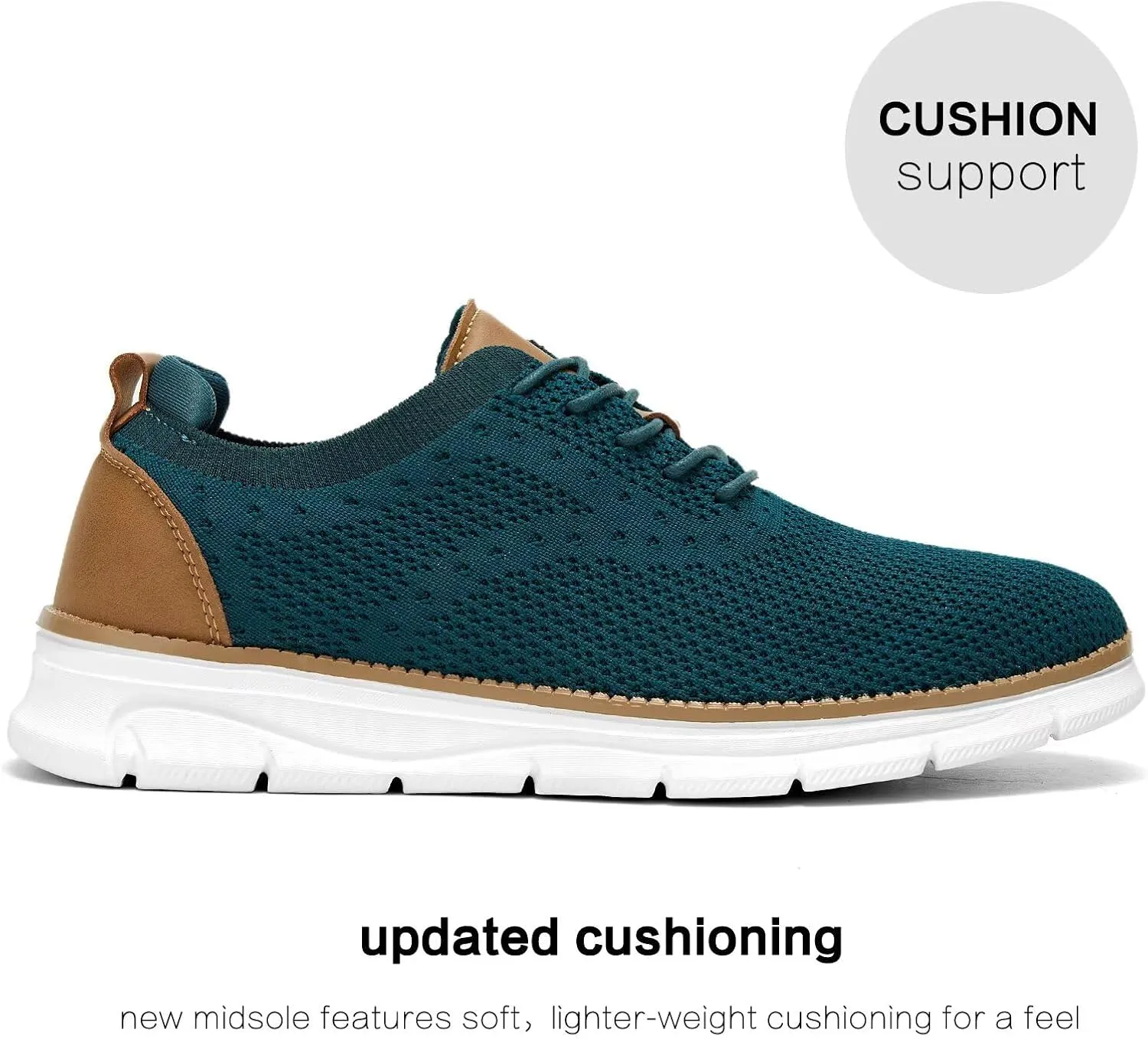 Men's Mesh Sneakers Oxfords Lace-Up Lightweight Casual Walking Shoes Driving Shoes