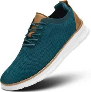 Men's Mesh Sneakers Oxfords Lace-Up Lightweight Casual Walking Shoes Driving Shoes