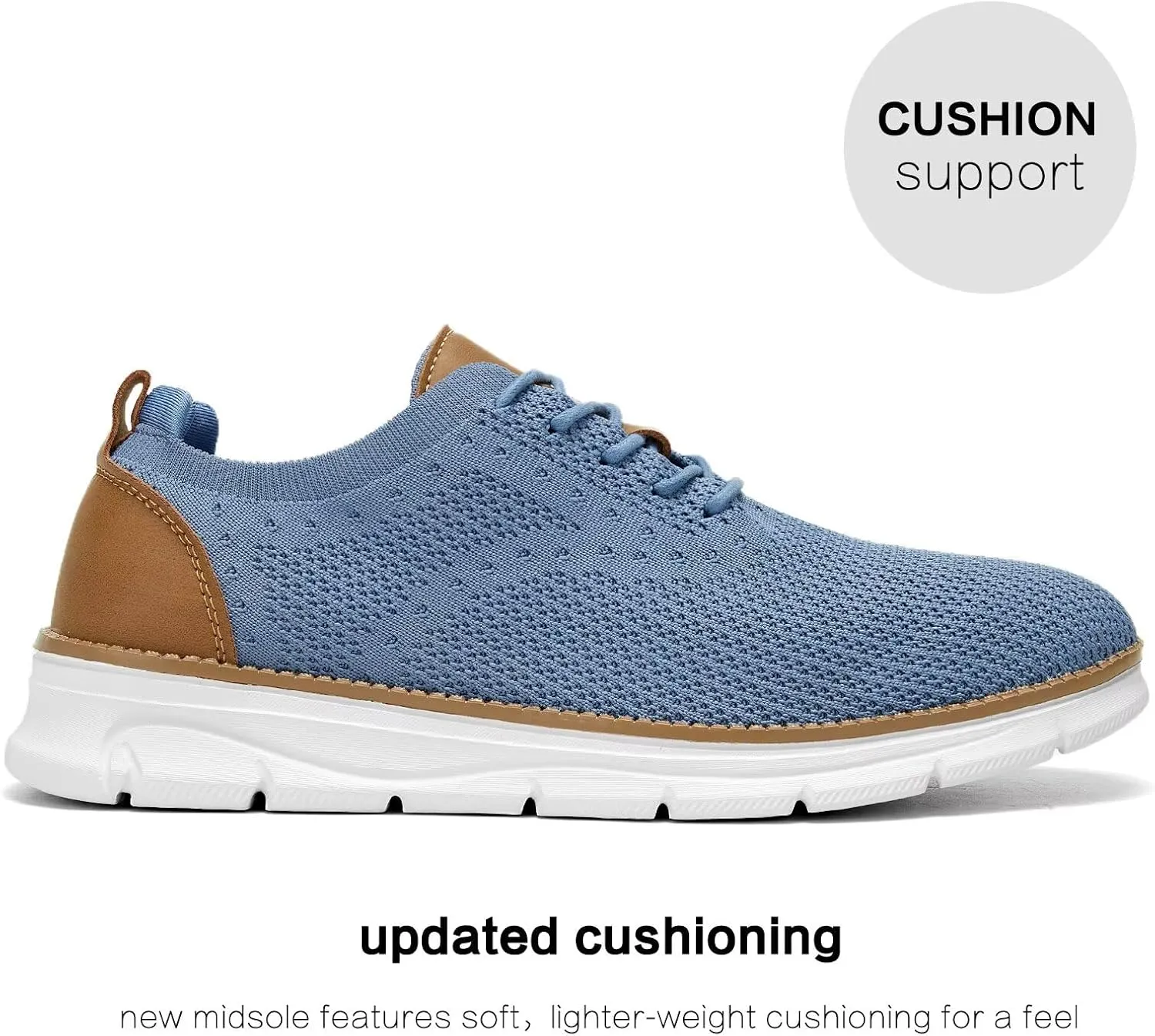Men's Mesh Sneakers Oxfords Lace-Up Lightweight Casual Walking Shoes Driving Shoes