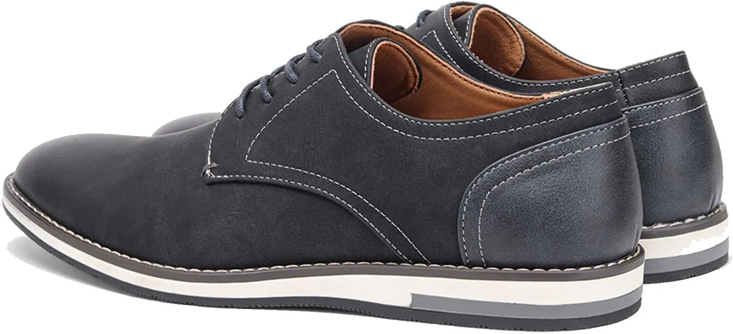 Men's Orthopedic Dress Shoes Business Oxford Derby Shoes Casual Leather Walking Flats