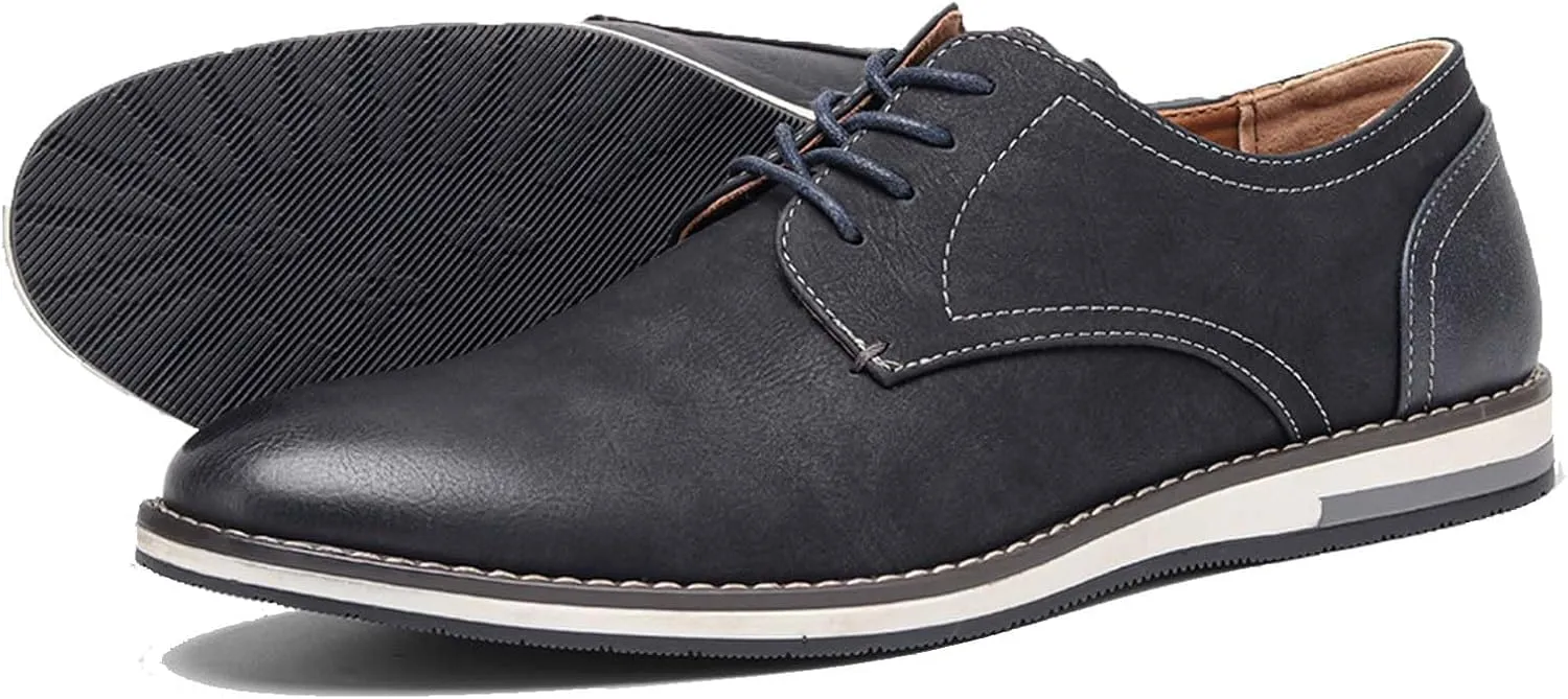 Men's Orthopedic Dress Shoes Business Oxford Derby Shoes Casual Leather Walking Flats