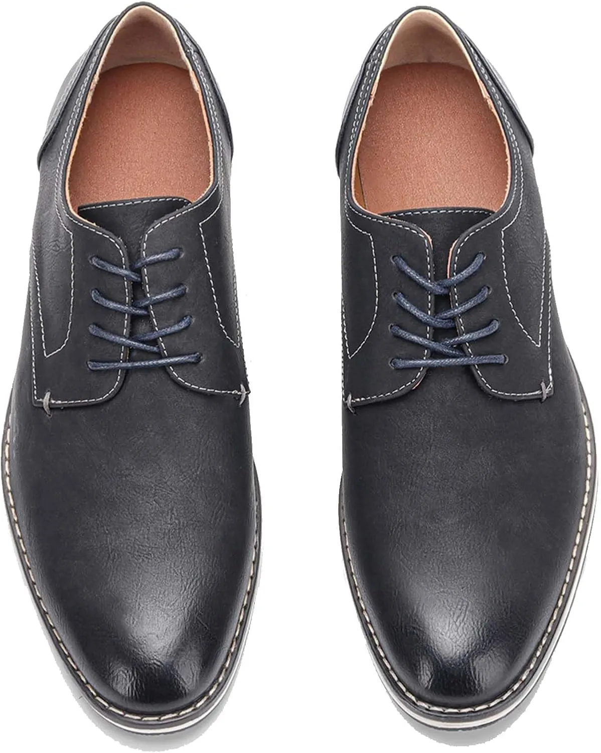 Men's Orthopedic Dress Shoes Business Oxford Derby Shoes Casual Leather Walking Flats