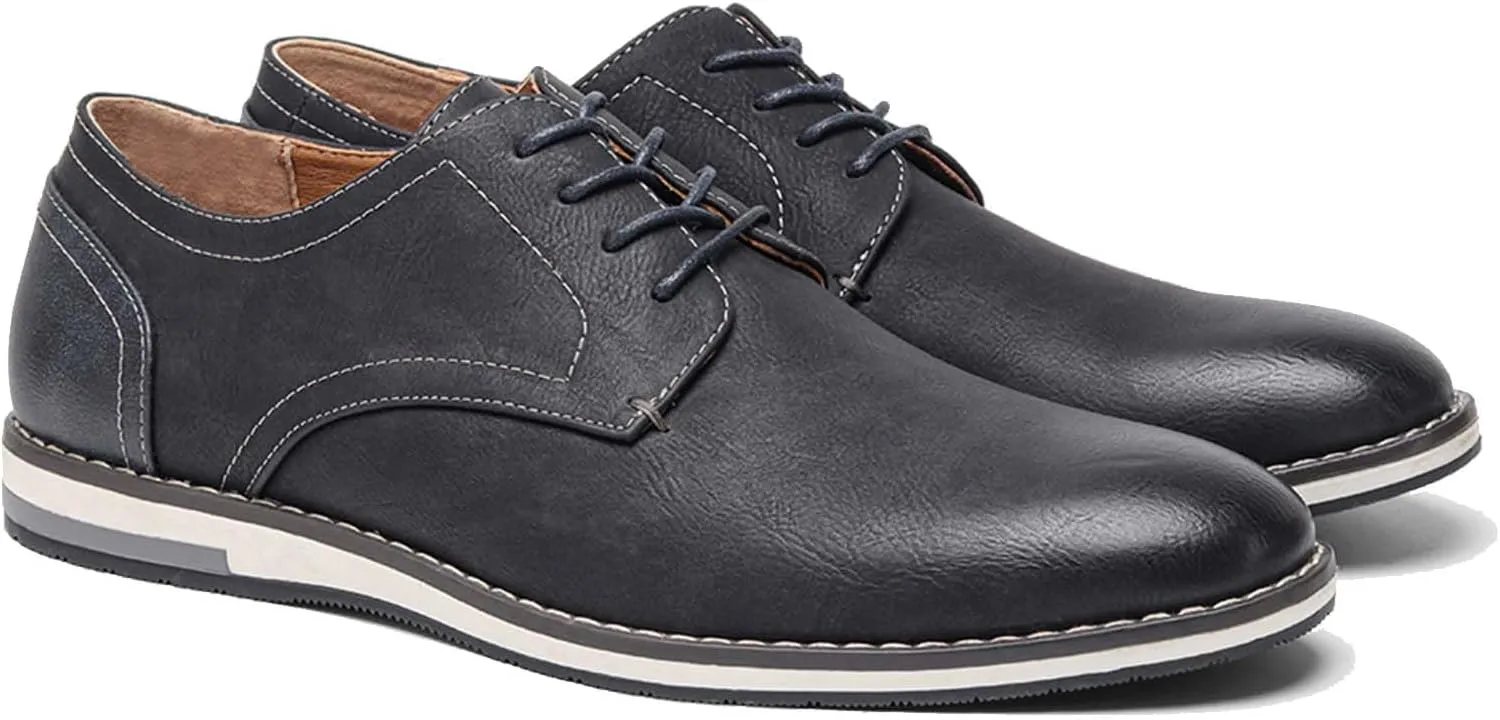 Men's Orthopedic Dress Shoes Business Oxford Derby Shoes Casual Leather Walking Flats