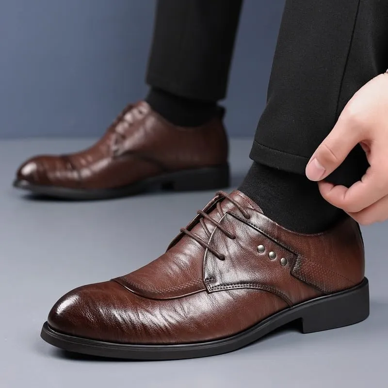 Men's Patent Leather Wingtip Brogue Oxfords Shoes Mens Casual Business Formal Derby Shoes