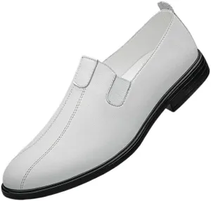 Men's Slip-on Loafers Shoes Casual Oxford Shoes for Men Pointed Toe Low Heel Comfortable Breathable Non-Slip wear-Resistant Soft-Soled Business Shoes