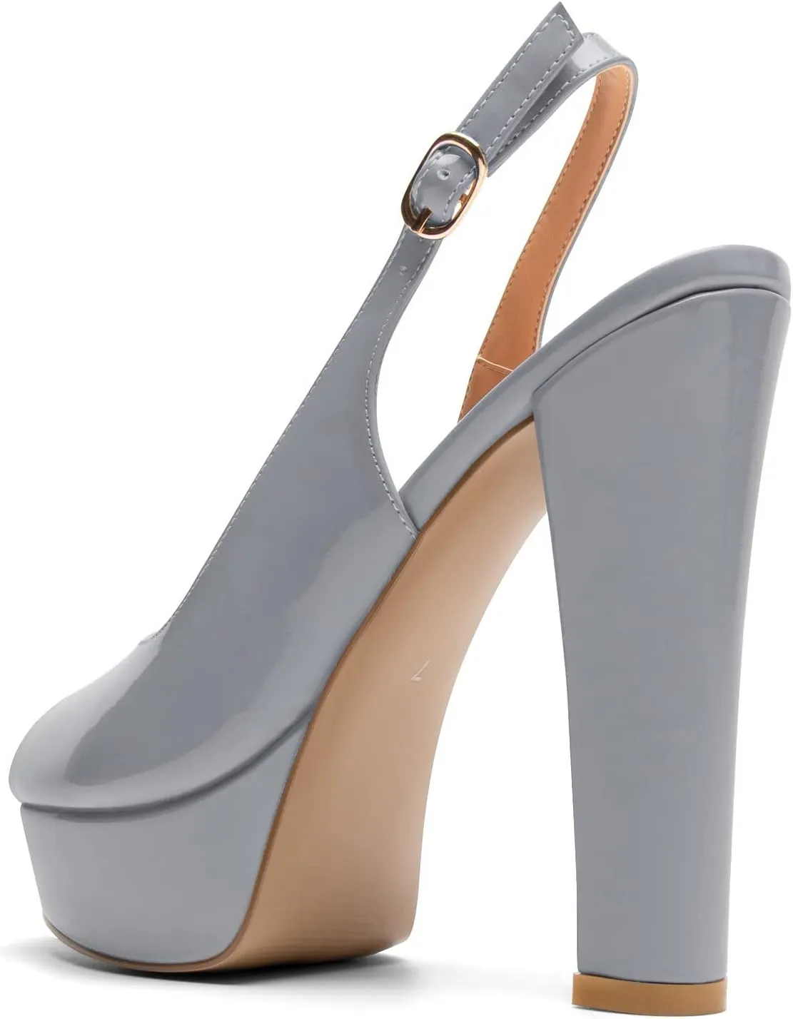 Mettesally Women's Peep Toe Sandals Chunky Platform Heeled Pumps Slingback Heels Summer Dress Shoes