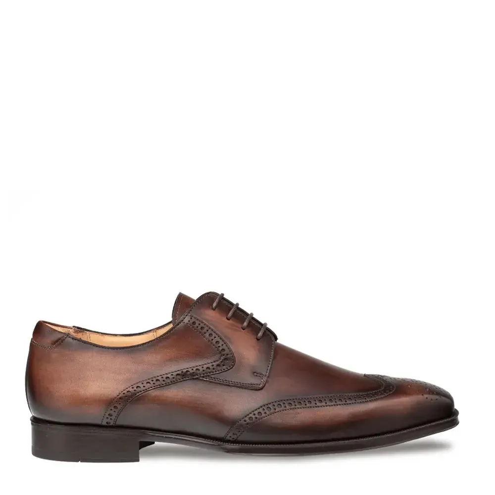 Mezlan Tasso 21315 Chestnut Genuine Wing Tip Derby Oxfords
