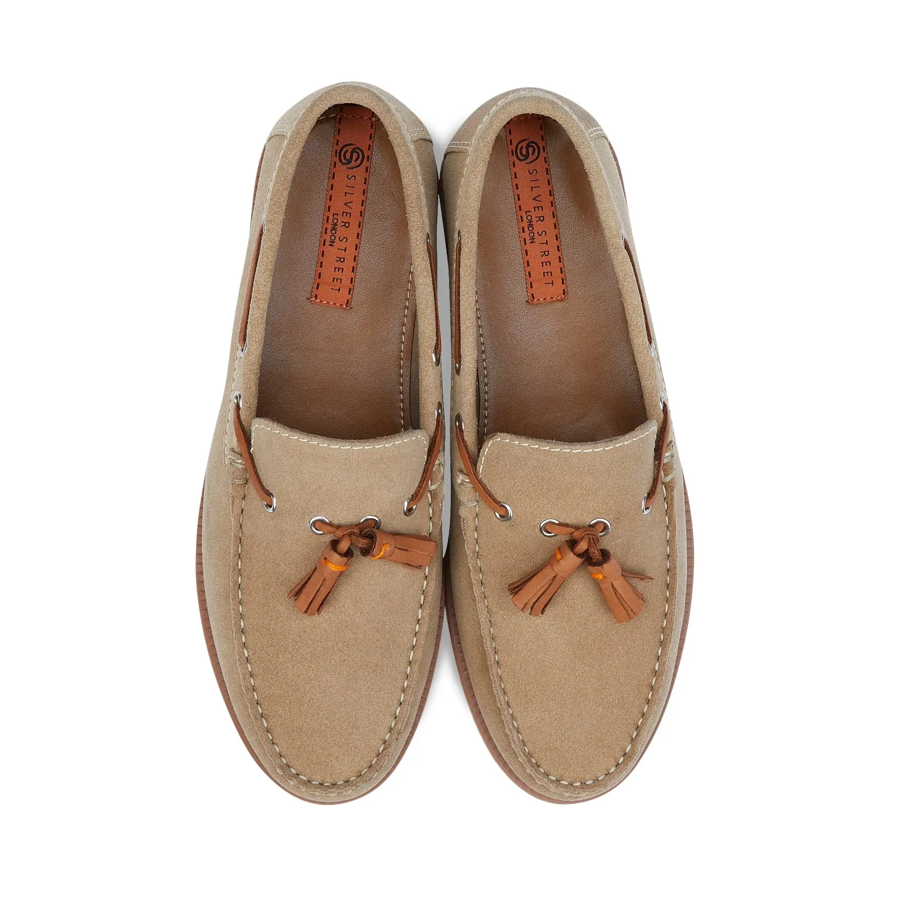 Milford Suede Leather Tassel Loafers - Sand