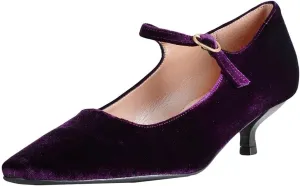 Milooey shoes Women's Closed Toe Mary Janes Low Kitten Heels Buckled Strap Cute Dress Party Prom Shoes Size 4-16 US