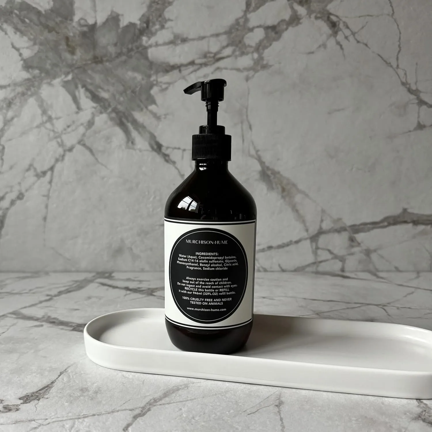 Murchison-Hume Luxury Vegan Hand Soap with Pump Dispenser, Moisturizing Hand Wash, SLS, Paraben & Cruelty-Free, 17oz (Australian White Grapefruit)