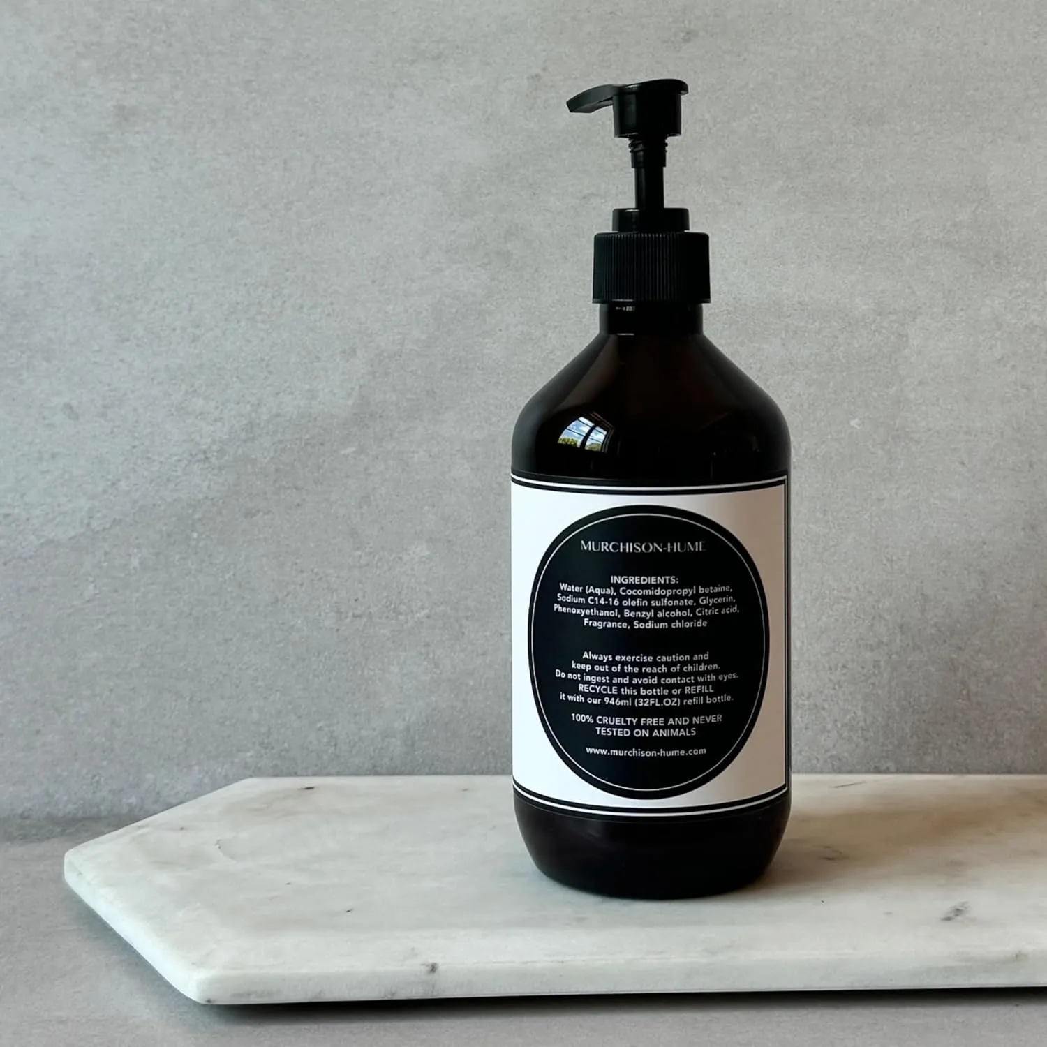 Murchison-Hume Luxury Vegan Hand Soap with Pump Dispenser, Moisturizing Hand Wash, SLS, Paraben & Cruelty-Free, 17oz (Original Fig)