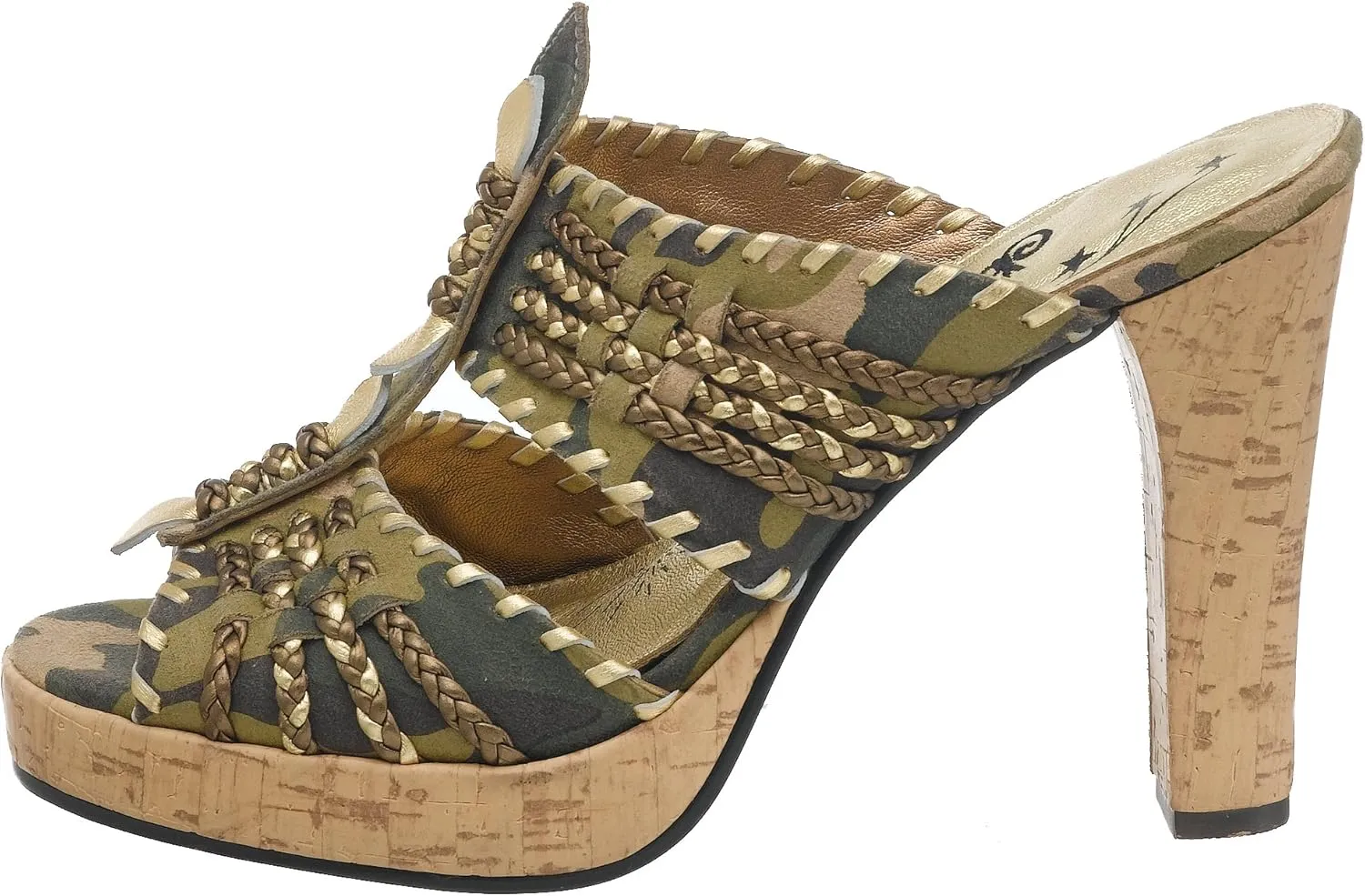 Naughty Monkey Women's Gold Card Cork Platform Sandal