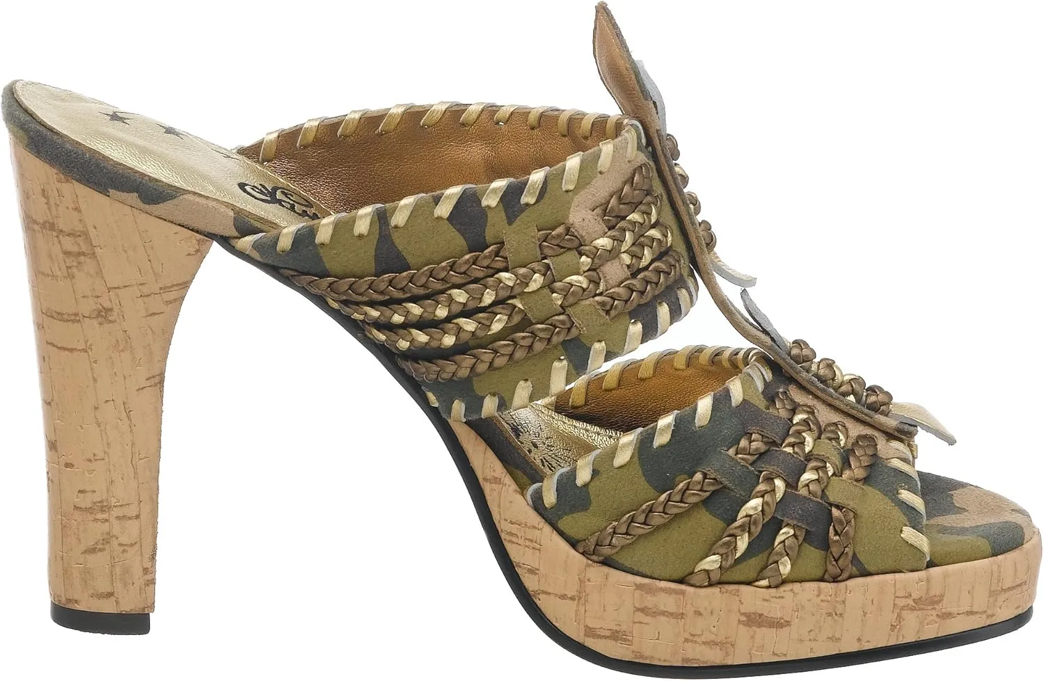 Naughty Monkey Women's Gold Card Cork Platform Sandal