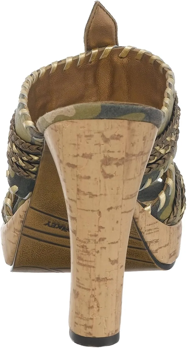 Naughty Monkey Women's Gold Card Cork Platform Sandal
