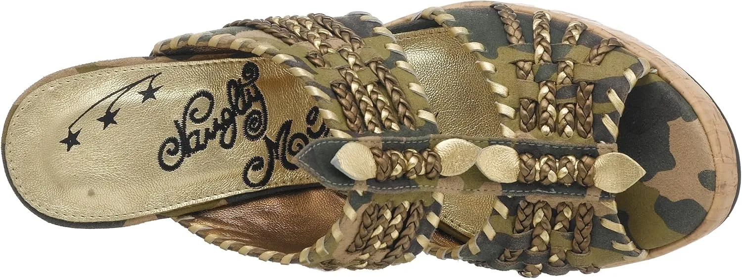 Naughty Monkey Women's Gold Card Cork Platform Sandal