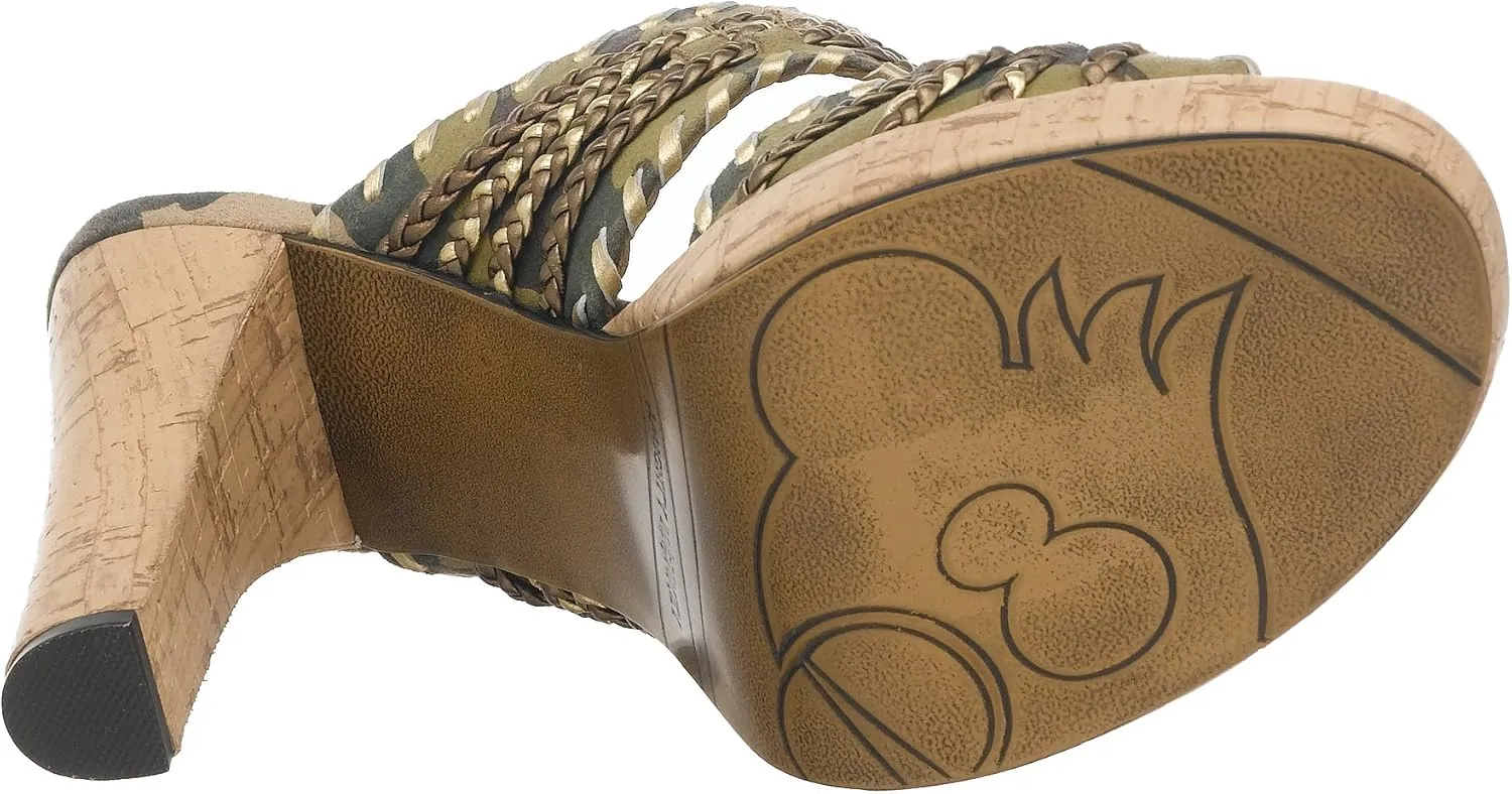 Naughty Monkey Women's Gold Card Cork Platform Sandal