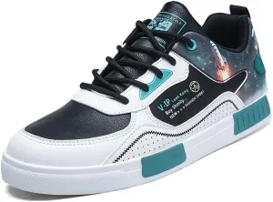 NCNDB Men's Leather Skateboard Walking Shoes Fashion Anime Casual Sneaker