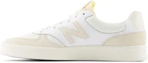 New Balance Men's 300 V3 Court Sneaker, White/Sea Salt/Linen, 11.5