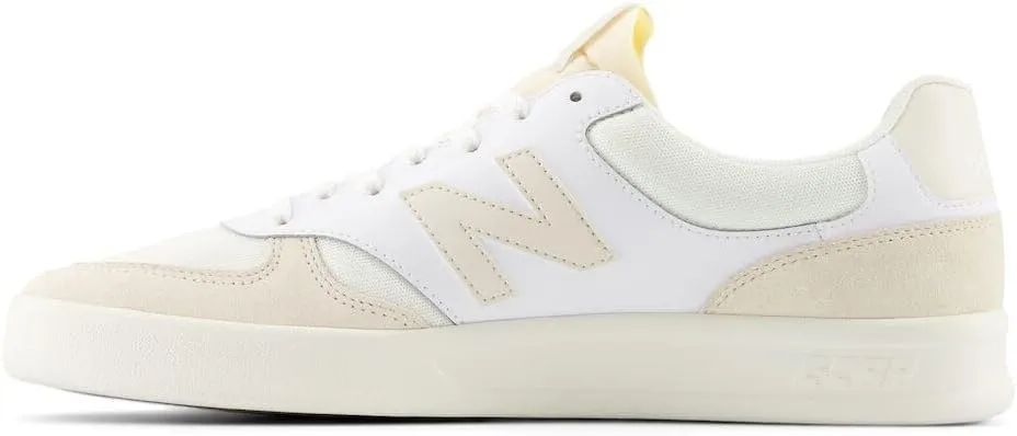 New Balance Men's 300 V3 Court Sneaker, White/Sea Salt/Linen, 11.5