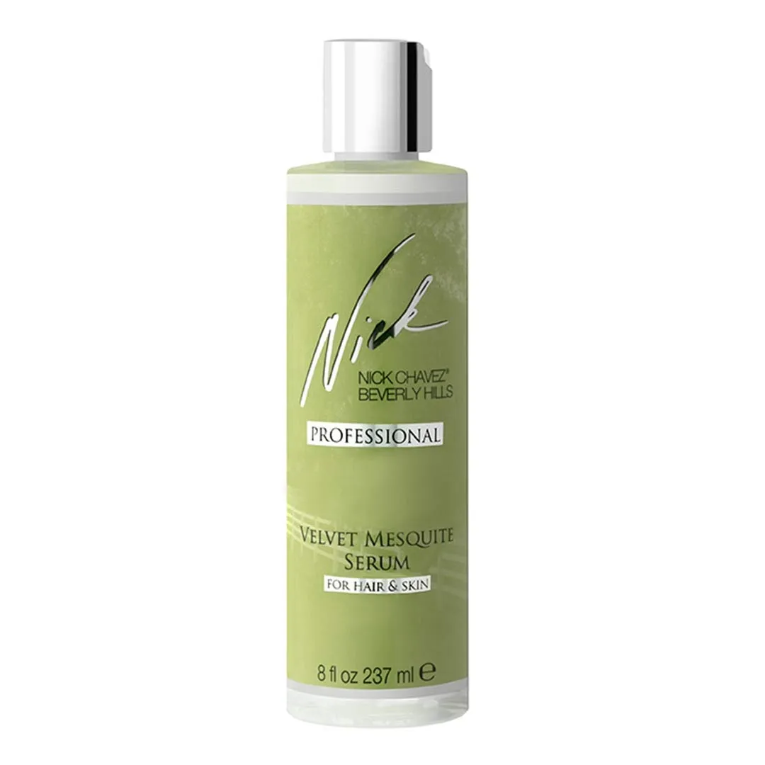 Nick Chavez Beverly Hills Professional Velvet Mesquite Serum For Hair And Skin - Premium Hair and Skin Moisturizer, Thicker and Stronger Hair - Megasize 8 fl oz