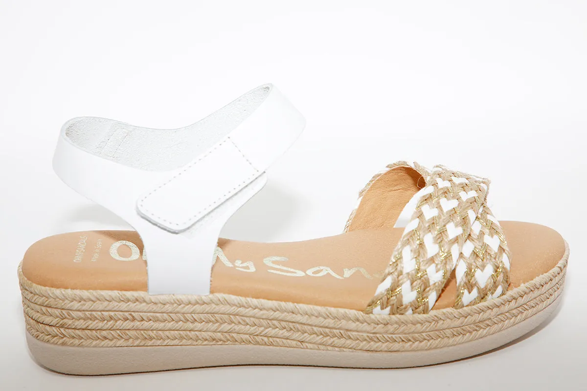 OH MY SANDALS - 4680 WHITE/GOLD