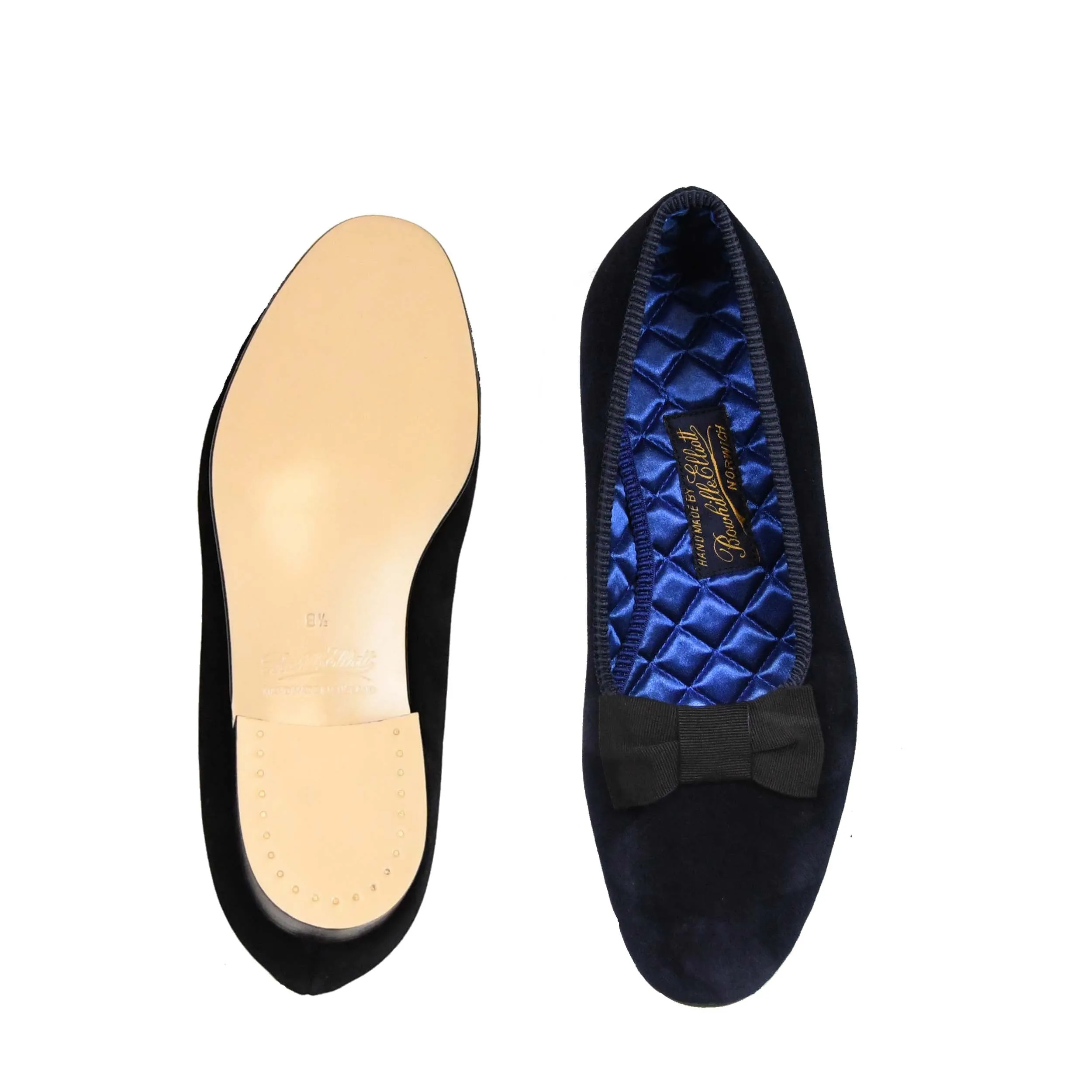 Opera Pump Navy Velvet, Bowhill & Elliott
