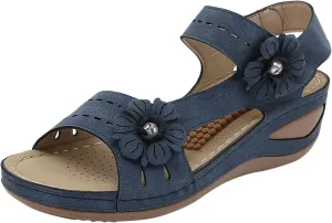 Ortho Walking Sandals for Elderly Women Shoes for Women Extra Wide Orthopedic Arch Support Shoes for Women Dressy Sandals Women Wide Feet Strappy Black Heels Everyday Sandals for Women