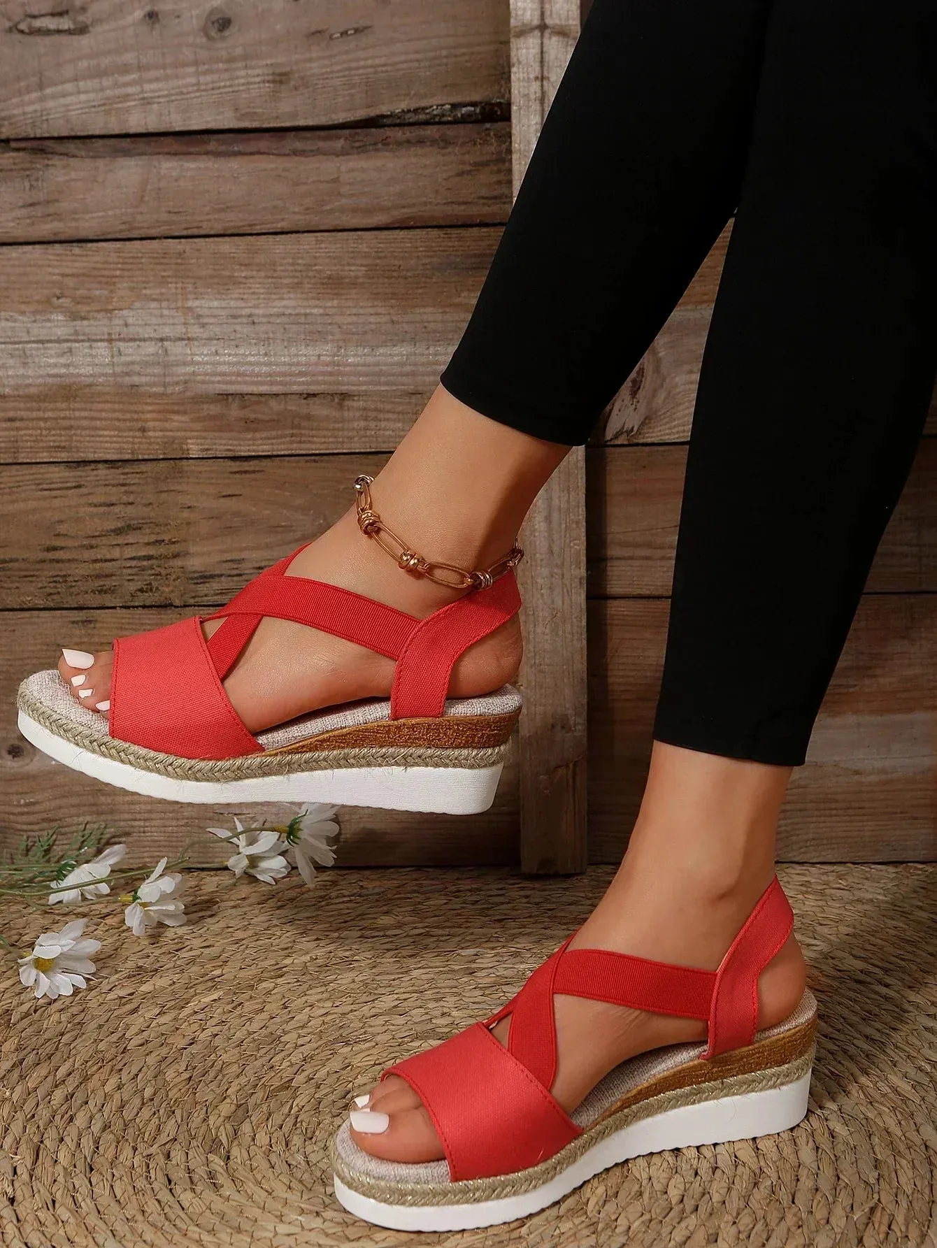 Orthopedic Espadrille Platform Sandals